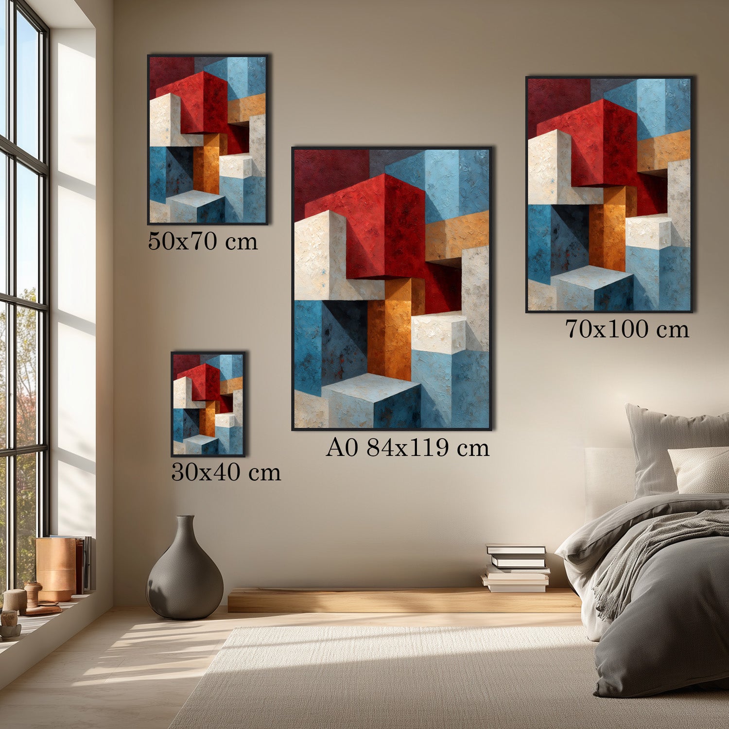 MYSTBIT ART | Cubist Cascade Art Print Wall Art
