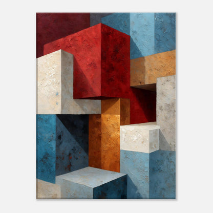 MYSTBIT ART | Cubist Cascade Canvas Print Wall Art
