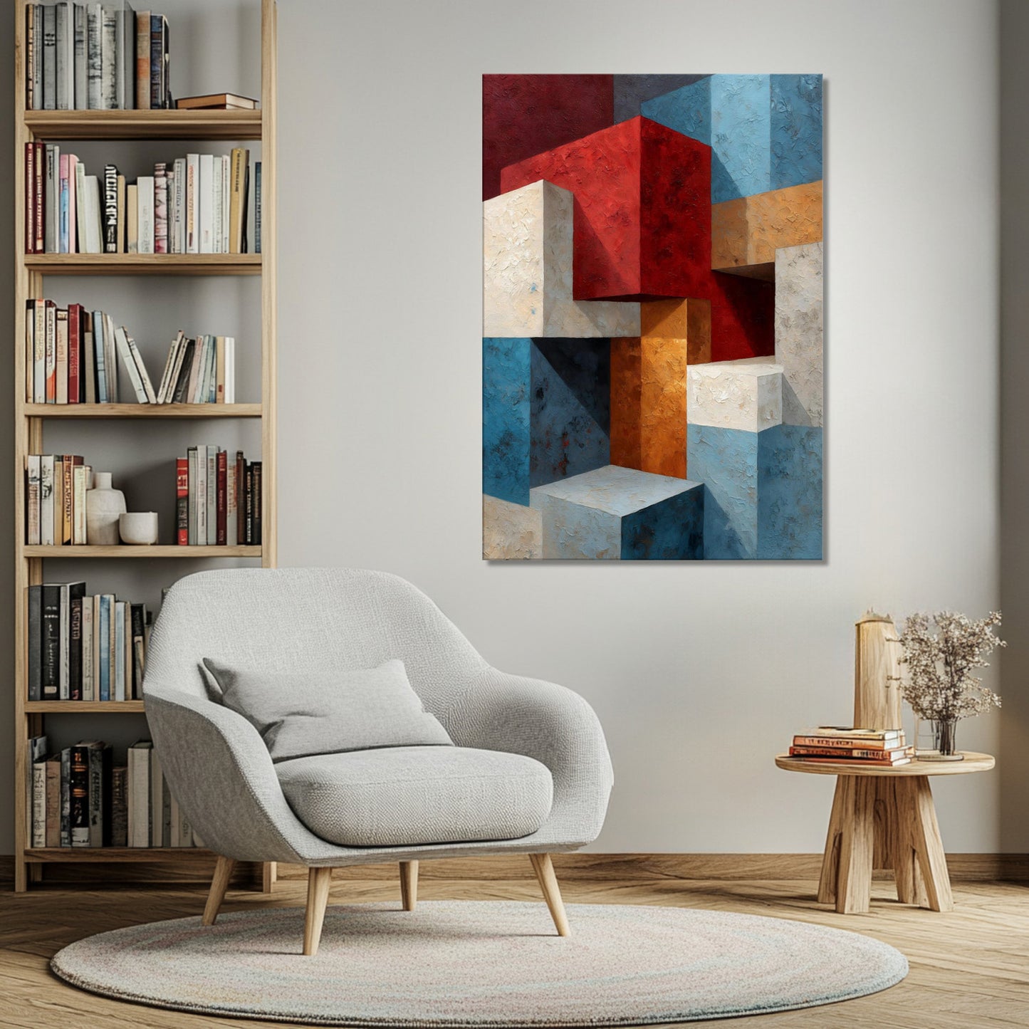 MYSTBIT ART | Cubist Cascade Canvas Print Wall Art