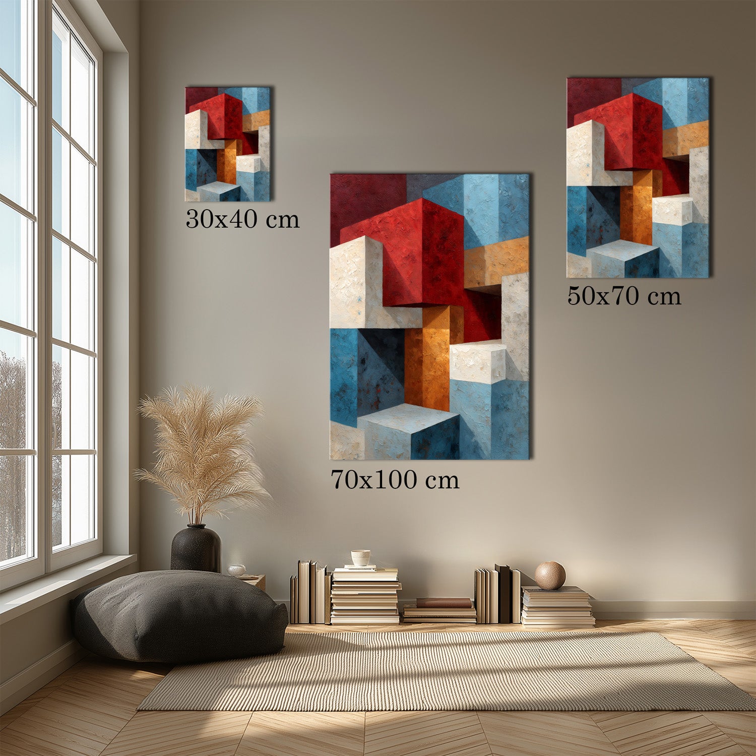 MYSTBIT ART | Cubist Cascade Canvas Print Wall Art