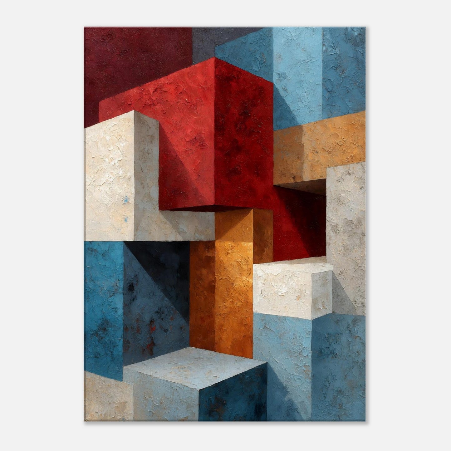 MYSTBIT ART | Cubist Cascade Canvas Print Wall Art