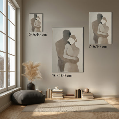 MYSTBIT ART | Gentle Couple Canvas Print Wall Art