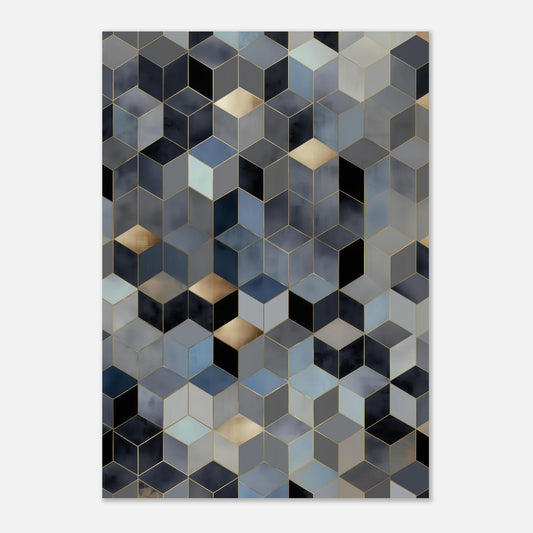 MYSTBIT ART | Geometric Glow Art Print Wall Art