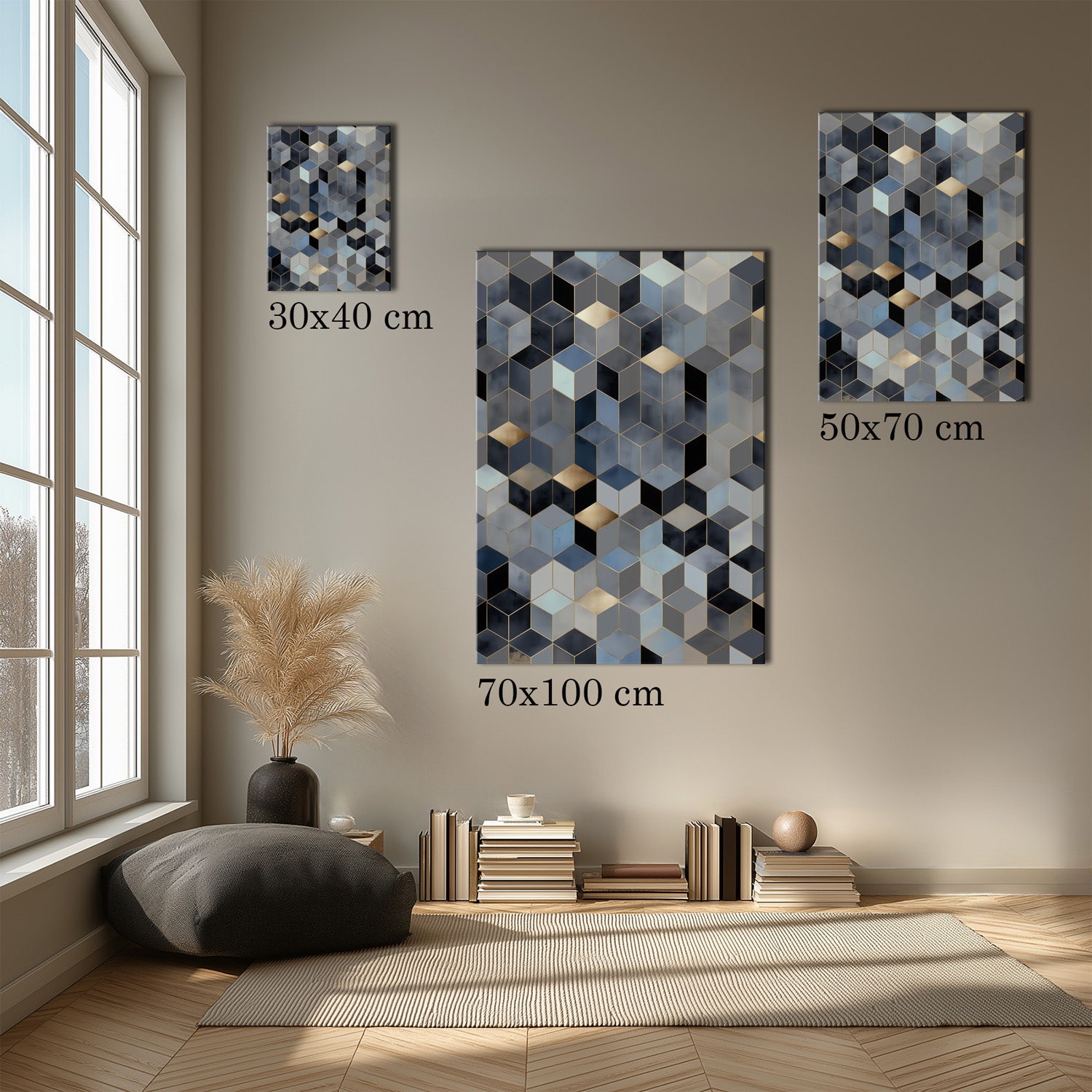 MYSTBIT ART | Geometric Glow Canvas Print Wall Art