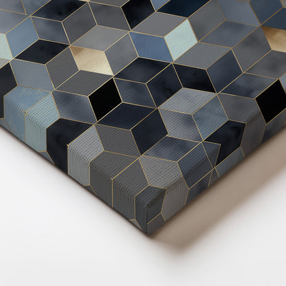 MYSTBIT ART | Geometric Glow Canvas Print Wall Art