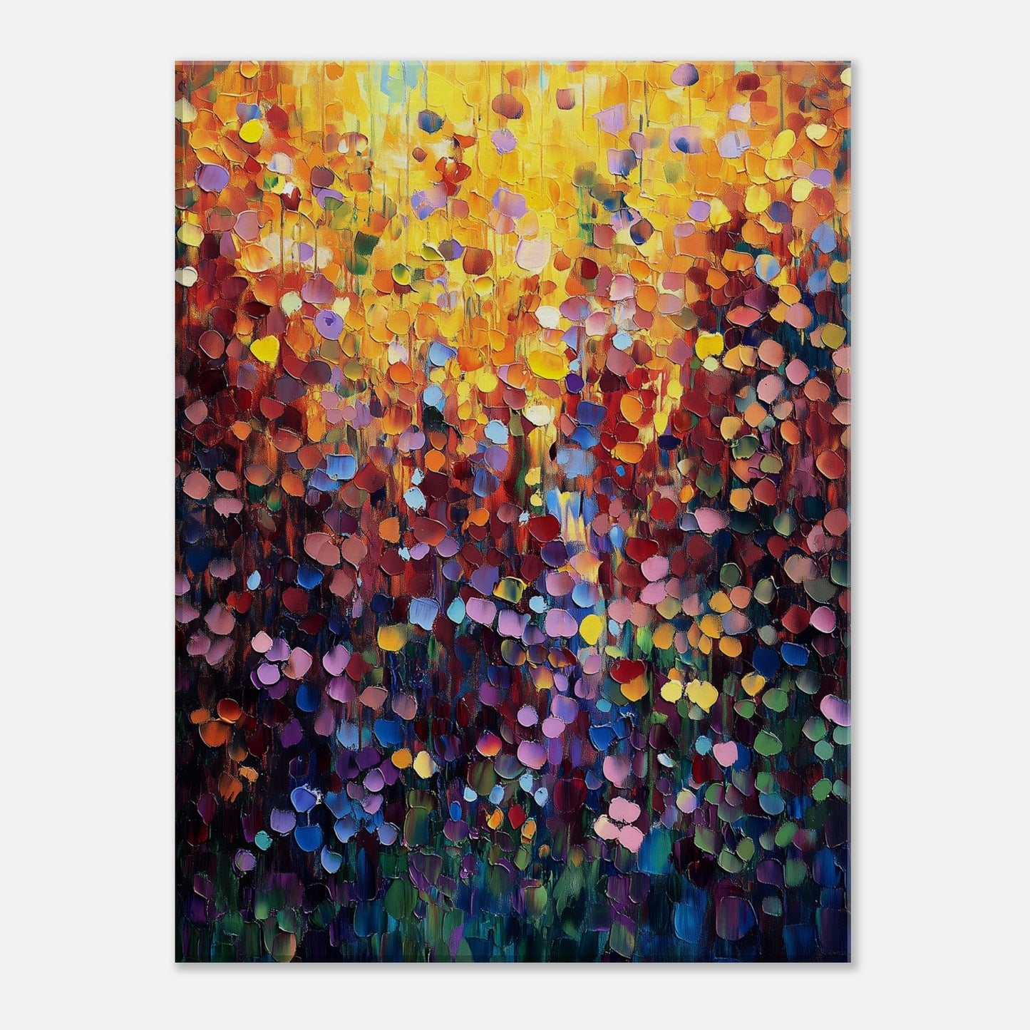 MYSTBIT ART | Golden Petal Glow Canvas Print Wall Art