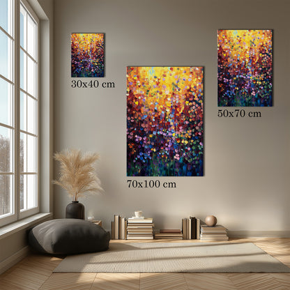 MYSTBIT ART | Golden Petal Glow Canvas Print Wall Art