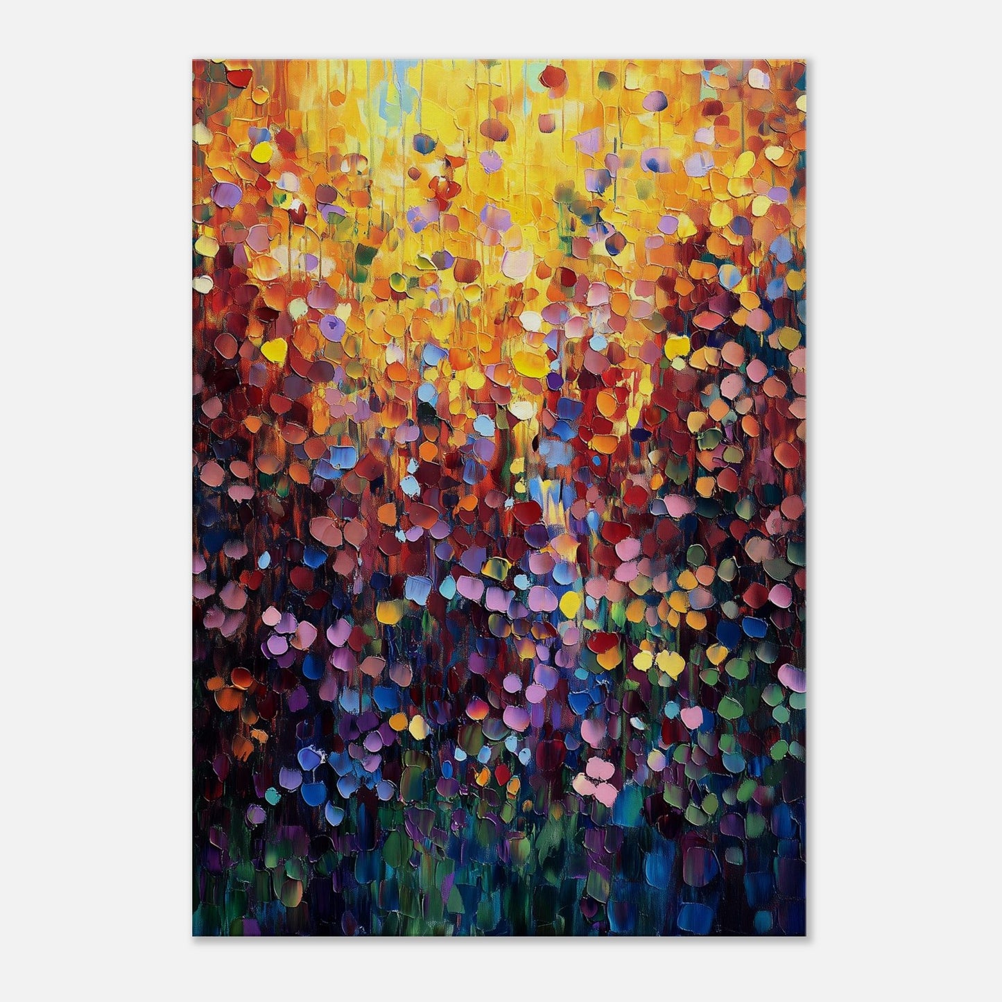 MYSTBIT ART | Golden Petal Glow Canvas Print Wall Art