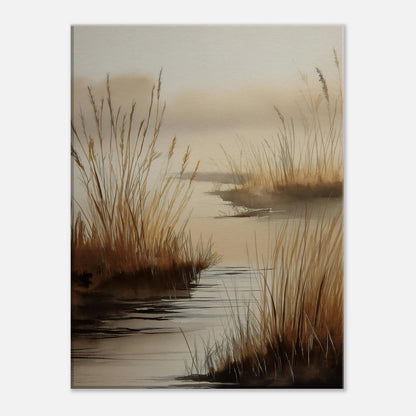 MYSTBIT ART | Golden Stillness Canvas Print Wall Art