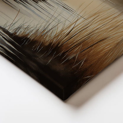MYSTBIT ART | Golden Stillness Canvas Print Wall Art