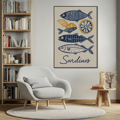 MYSTBIT ART | Lemon & Sardines Art Print Wall Art