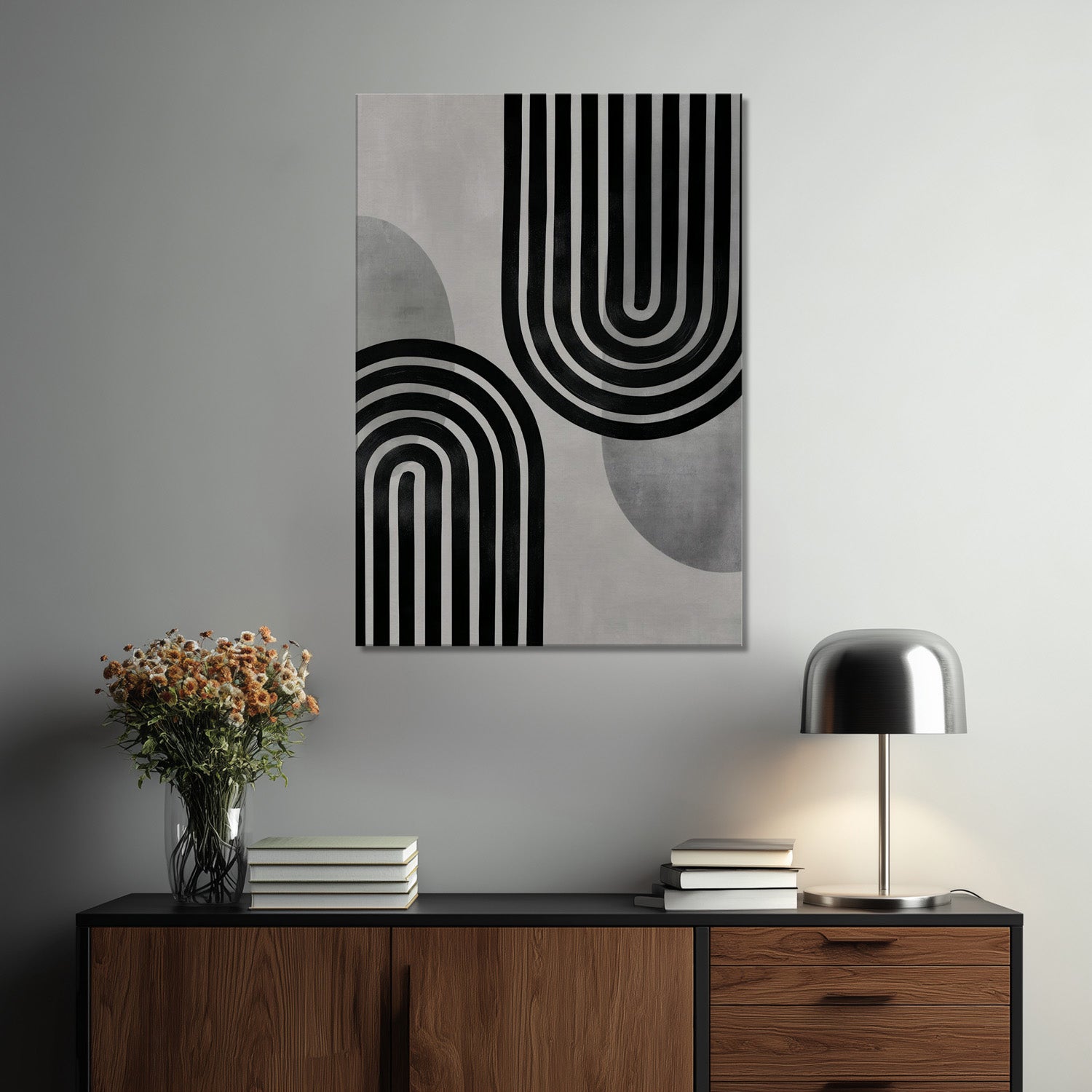 MYSTBIT ART | Linear Gravity Canvas Print Wall Art