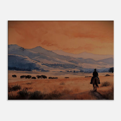 MYSTBIT ART | Lone Rider Canvas Print Wall Art