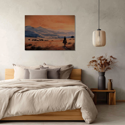 MYSTBIT ART | Lone Rider Canvas Print Wall Art