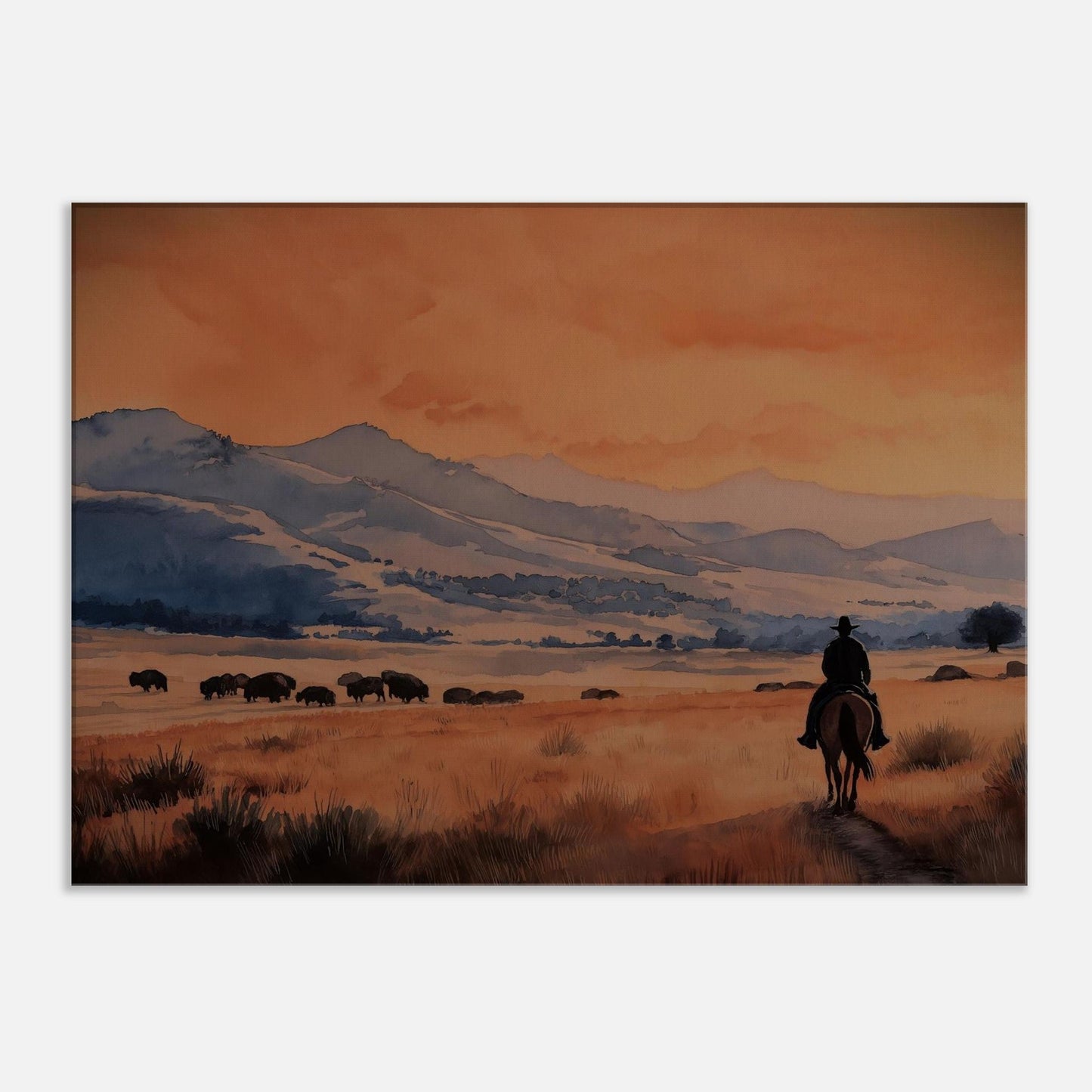 MYSTBIT ART | Lone Rider Canvas Print Wall Art