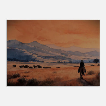 MYSTBIT ART | Lone Rider Canvas Print Wall Art