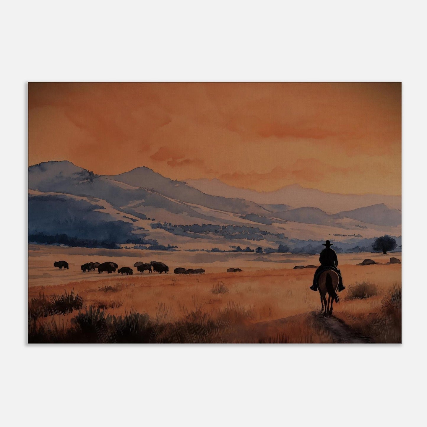 MYSTBIT ART | Lone Rider Canvas Print Wall Art