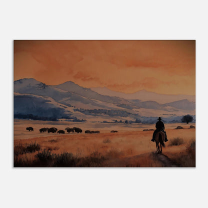 MYSTBIT ART | Lone Rider Canvas Print Wall Art