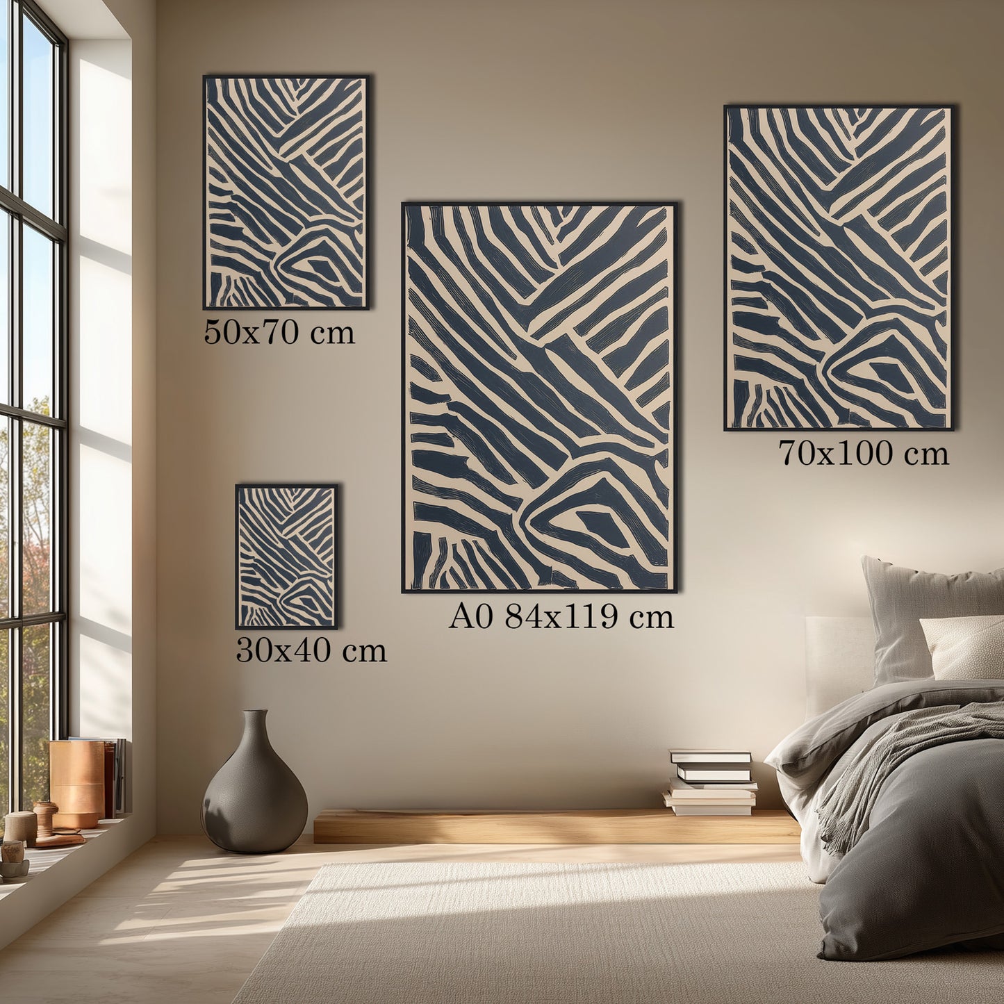 MYSTBIT ART | Monochrome Maze Art Print Wall Art