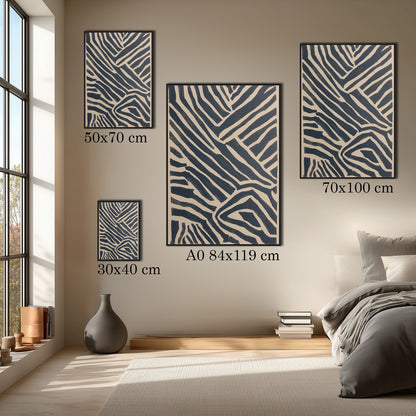 MYSTBIT ART | Monochrome Maze Art Print Wall Art
