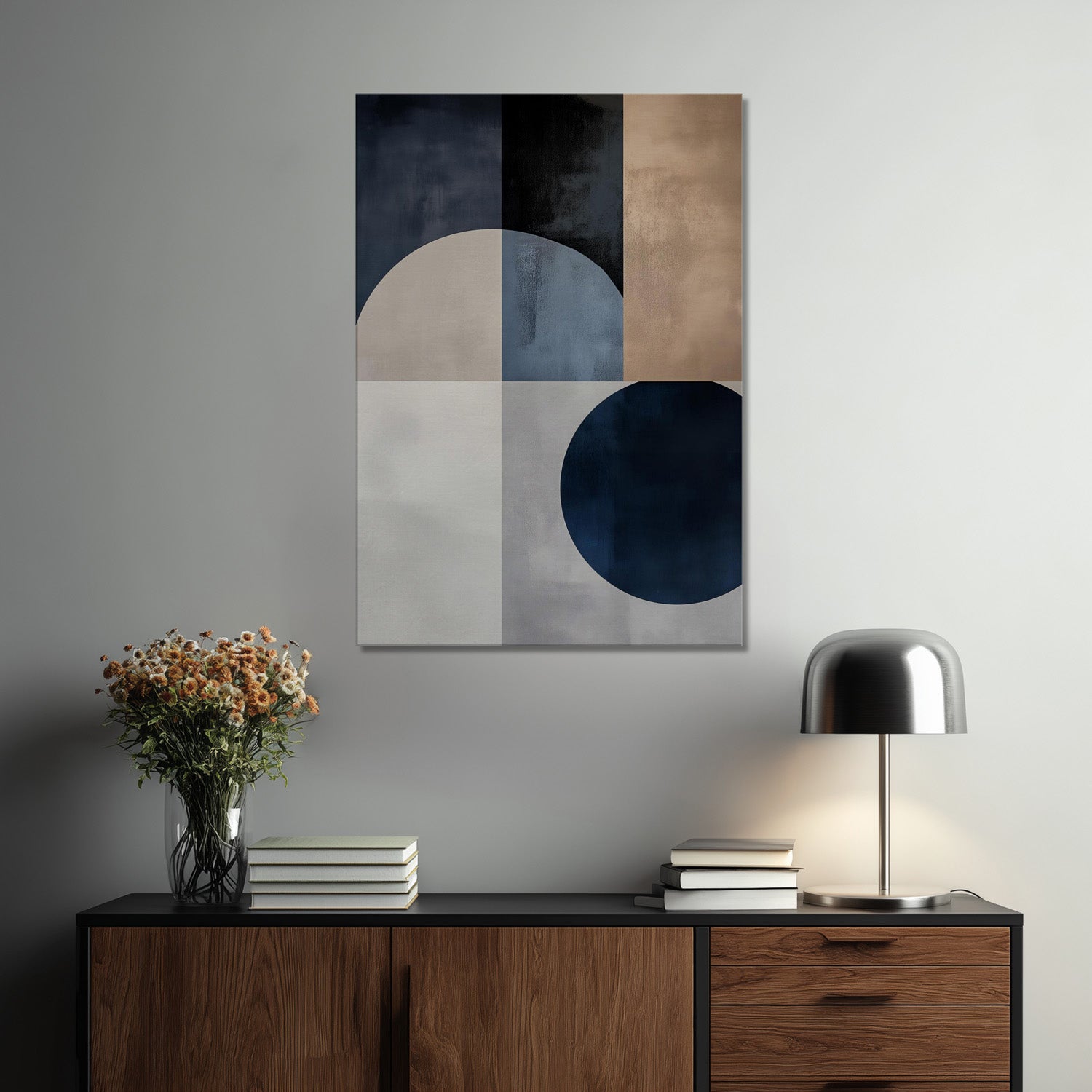 MYSTBIT ART | Moonlight and Structure Canvas Print Wall Art