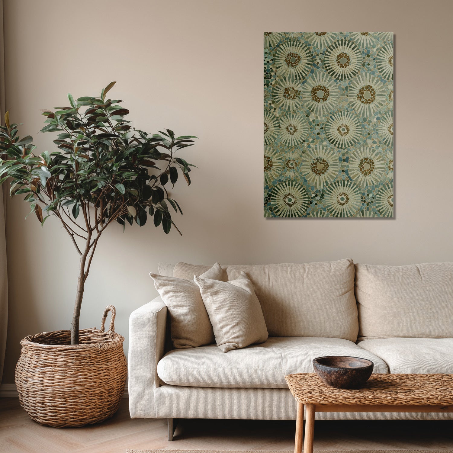 MYSTBIT ART | Mosaic Bloom Canvas Print Wall Art