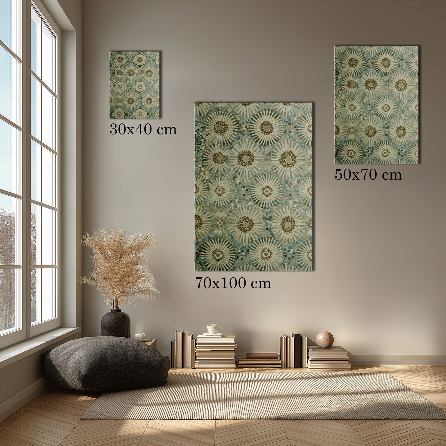 MYSTBIT ART | Mosaic Bloom Canvas Print Wall Art