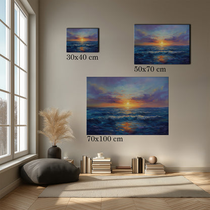MYSTBIT ART | Ocean Horizon Glow Canvas Print Wall Art