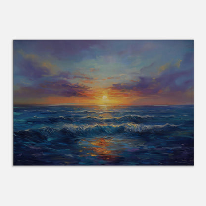 MYSTBIT ART | Ocean Horizon Glow Canvas Print Wall Art