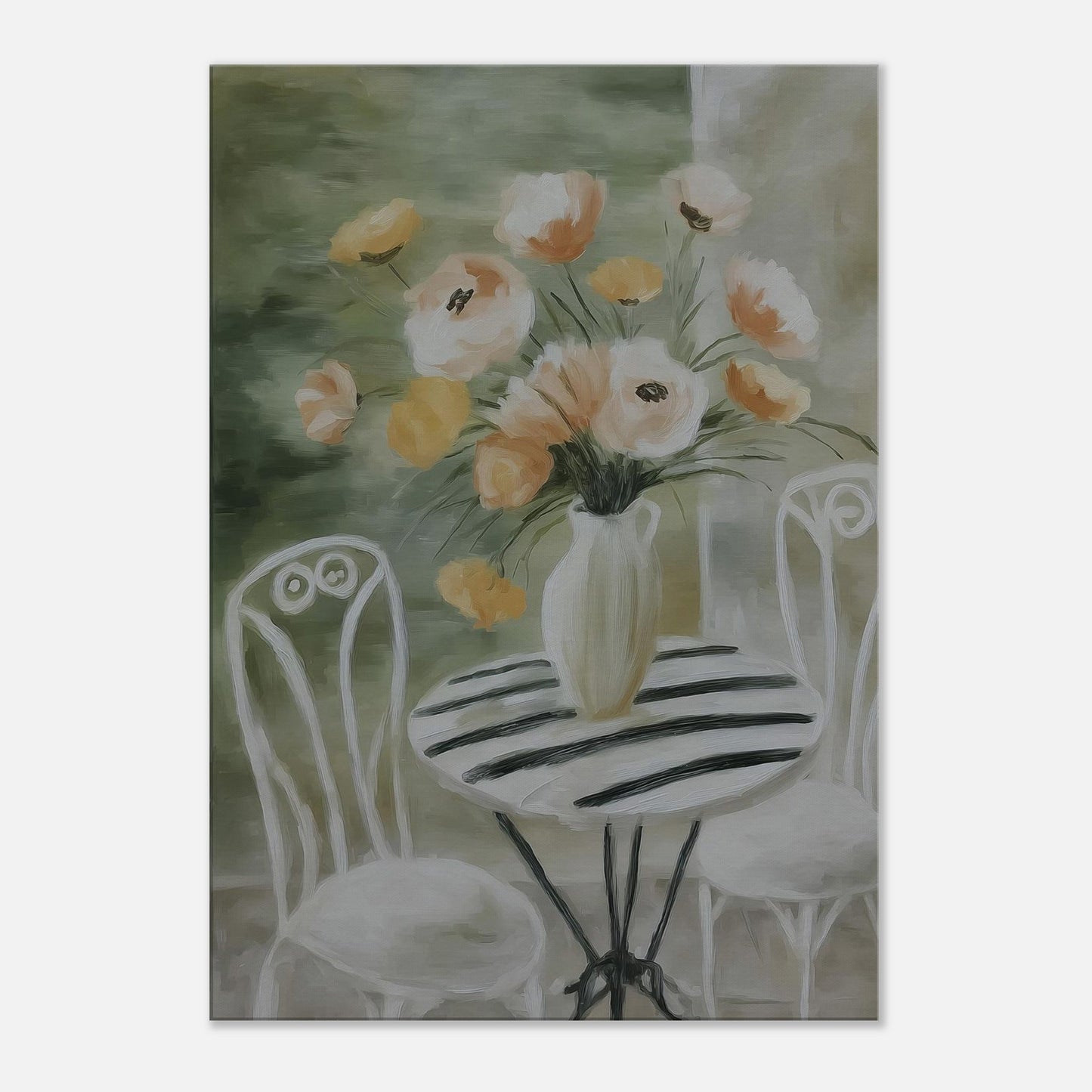 MYSTBIT ART | Painted Terrace Canvas Print Wall Art