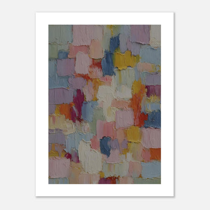 MYSTBIT ART | Pastel Mosaic Art Print Wall Art