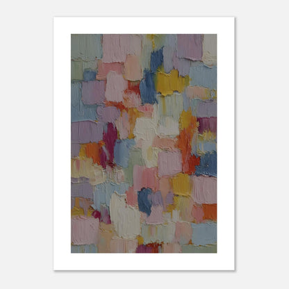 MYSTBIT ART | Pastel Mosaic Art Print Wall Art