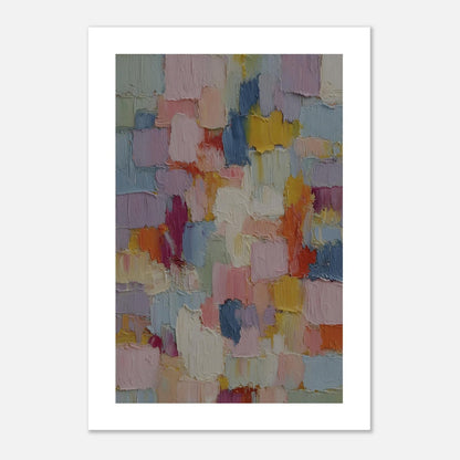 MYSTBIT ART | Pastel Mosaic Art Print Wall Art