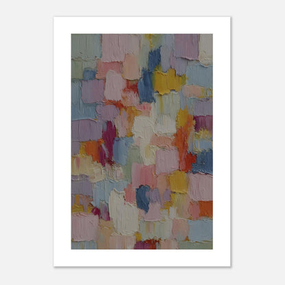 MYSTBIT ART | Pastel Mosaic Art Print Wall Art