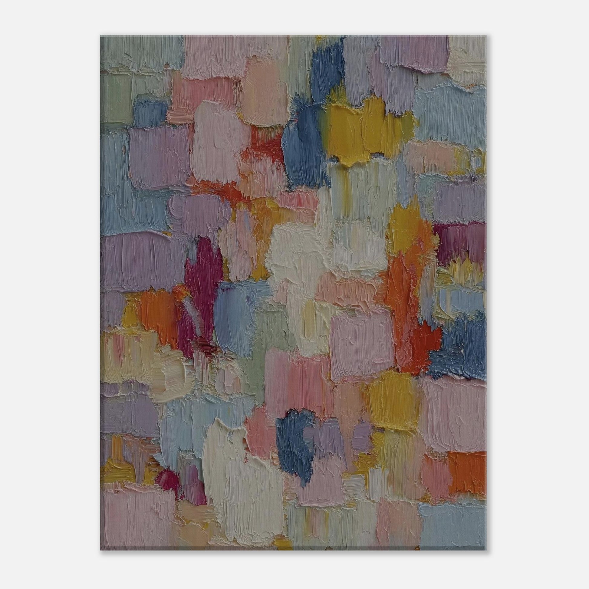 MYSTBIT ART | Pastel Mosaic Canvas Print Wall Art