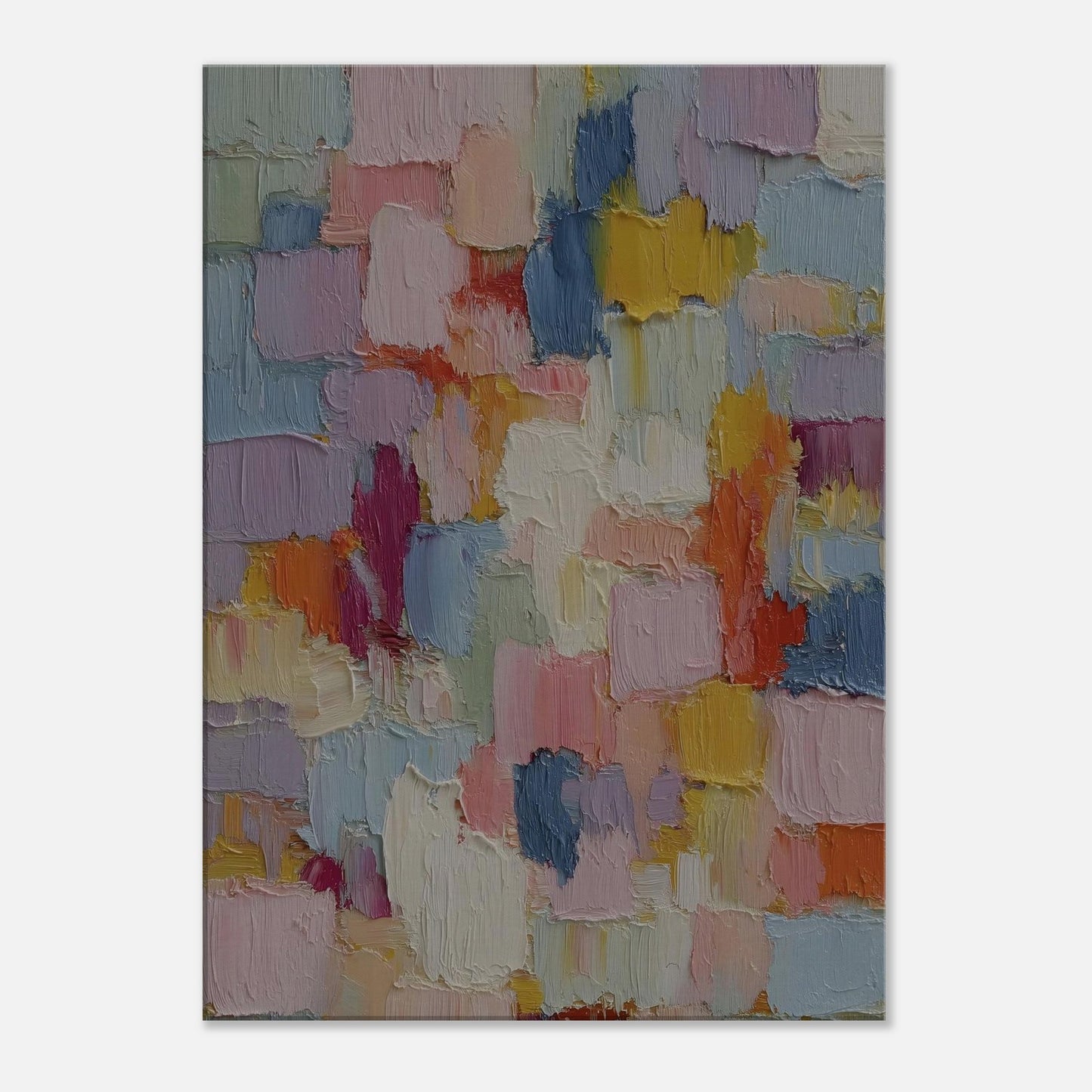 MYSTBIT ART | Pastel Mosaic Canvas Print Wall Art