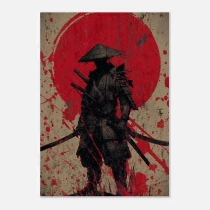 MYSTBIT ART | Red Moon Ronin Art Print Wall Art
