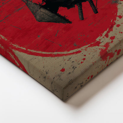 MYSTBIT ART | Red Moon Ronin Canvas Print Wall Art