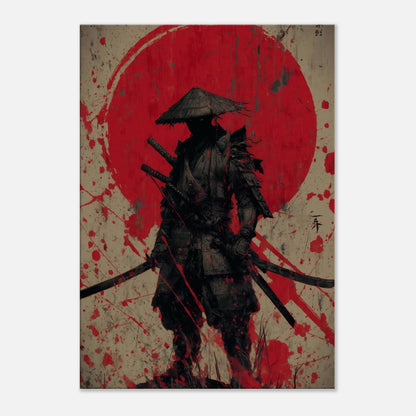 MYSTBIT ART | Red Moon Ronin Canvas Print Wall Art