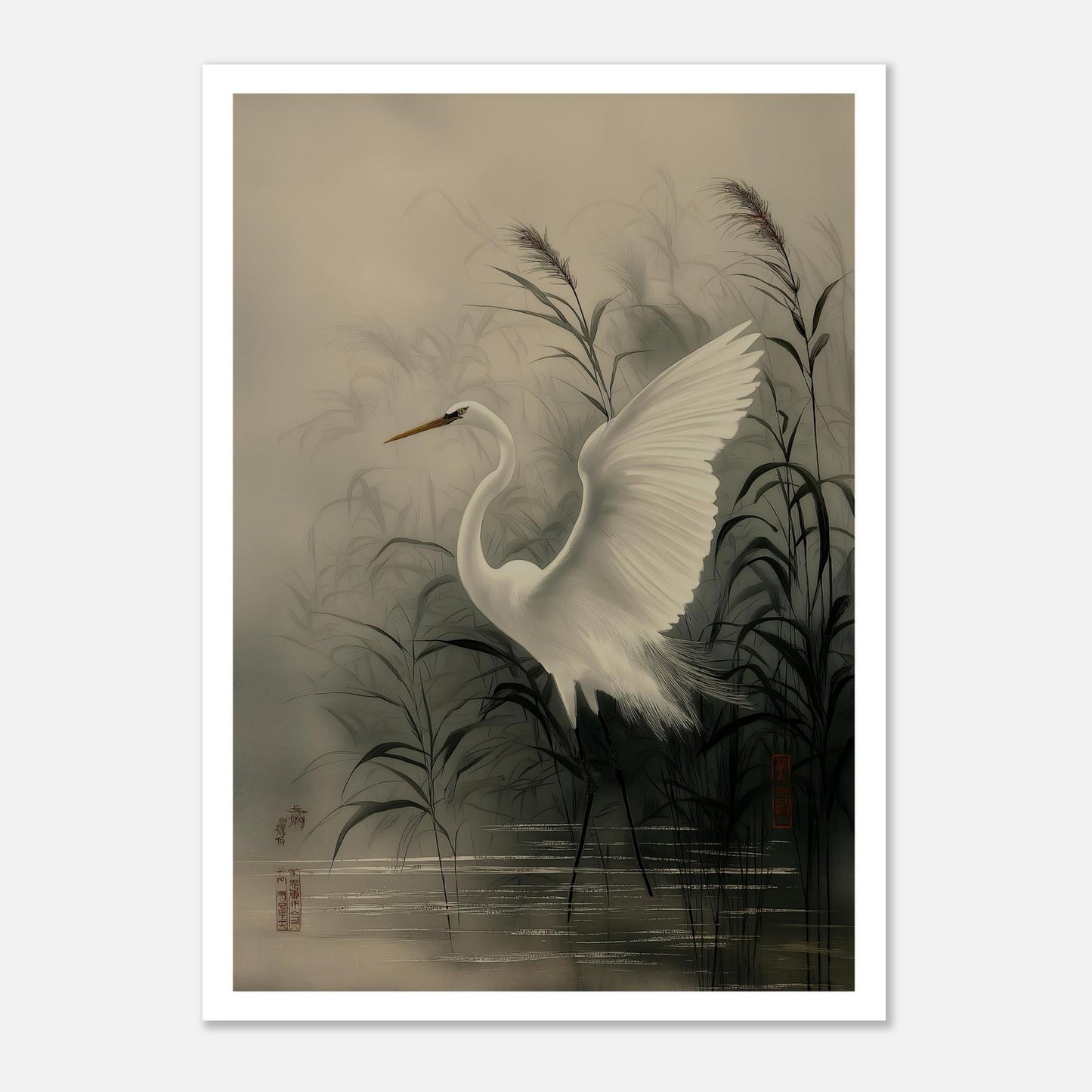 MYSTBIT ART | Reeds and Wings Art Print Wall Art
