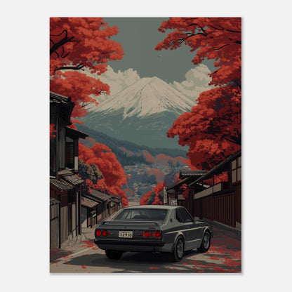 MYSTBIT ART | Retro Fuji Adventure Art Print Wall Art