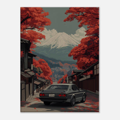 MYSTBIT ART | Retro Fuji Adventure Canvas Print Wall Art