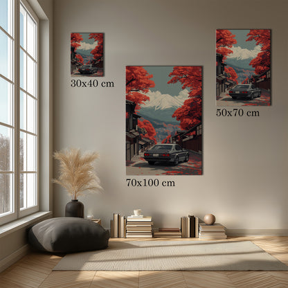 MYSTBIT ART | Retro Fuji Adventure Canvas Print Wall Art