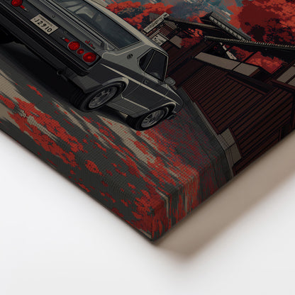 MYSTBIT ART | Retro Fuji Adventure Canvas Print Wall Art