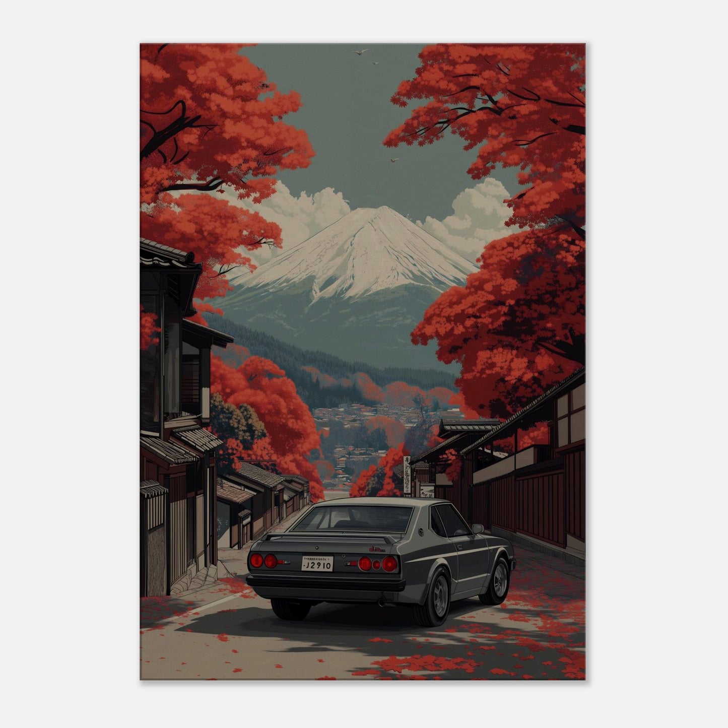 MYSTBIT ART | Retro Fuji Adventure Canvas Print Wall Art