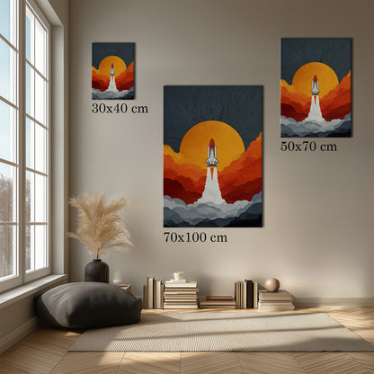 MYSTBIT ART | Retro Ignition Canvas Print Wall Art