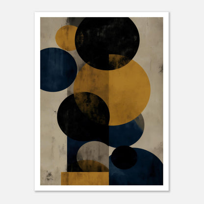 MYSTBIT ART | Retro Shadow Circles Art Print Wall Art
