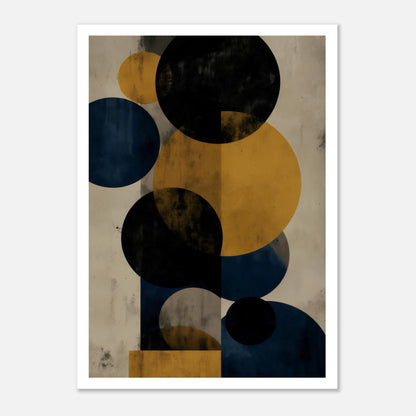 MYSTBIT ART | Retro Shadow Circles Art Print Wall Art