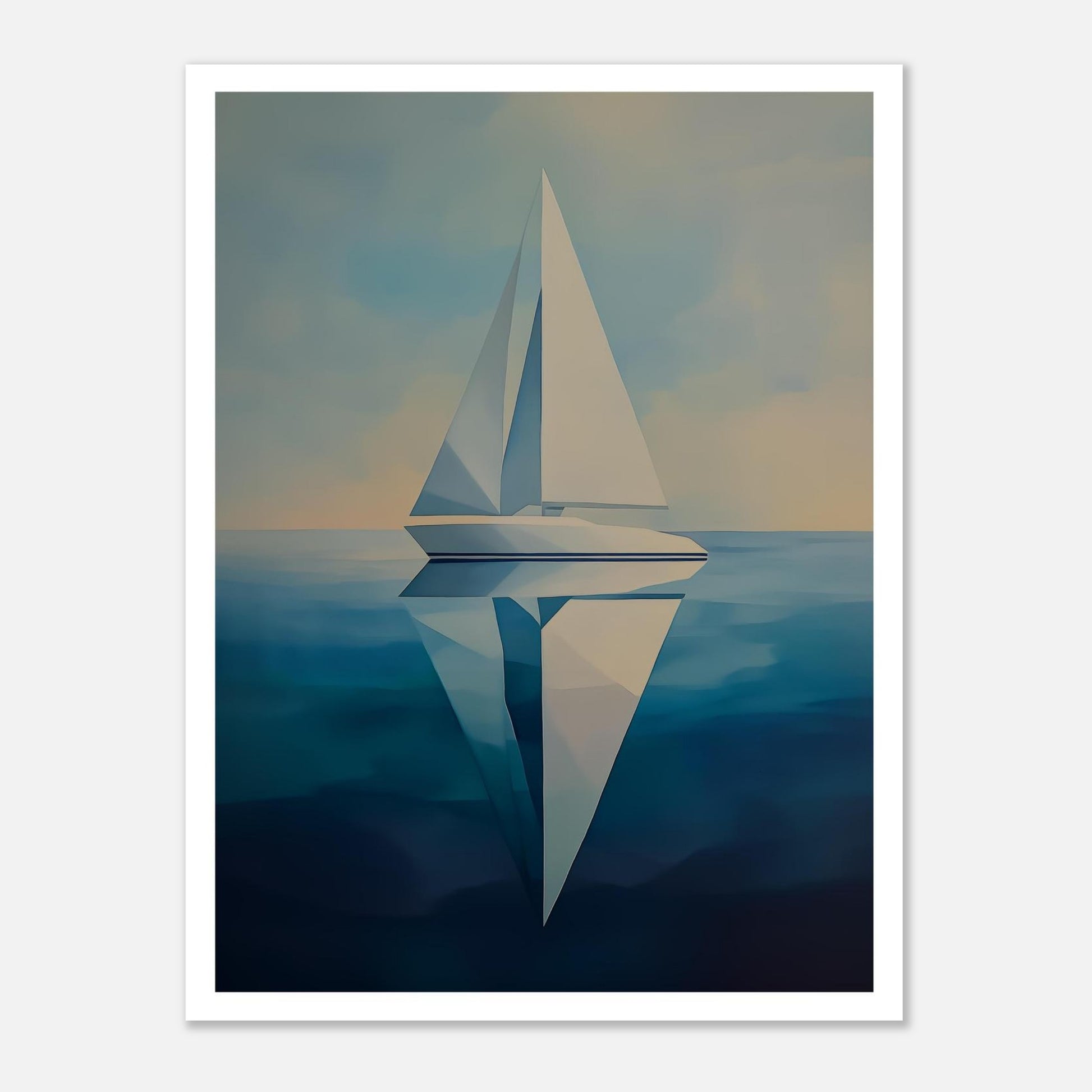 MYSTBIT ART | Sailing Geometry Art Print Wall Art