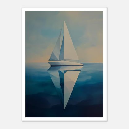 MYSTBIT ART | Sailing Geometry Art Print Wall Art
